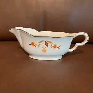 Hall Superior Autumn Leaf Pattern w/ Gold Trim Gravy Boat